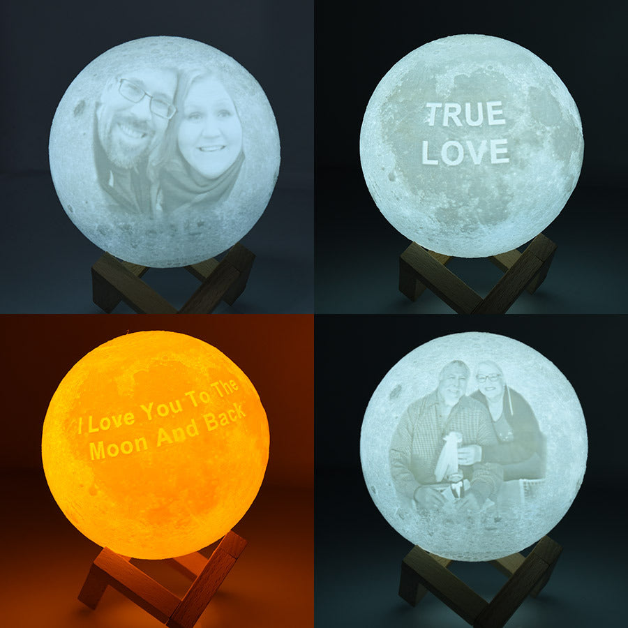 Rambery 3D Moon Lamp with Color-Changing Light (Made to Order)