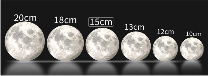 Rambery 3D Moon Lamp with Color-Changing Light (Made to Order)